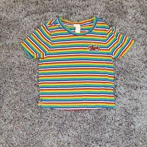 Forever 21 Girl's Size 7/8 Crop Top Rainbow